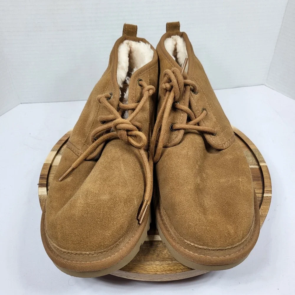 UGG Neumel Chukka Boots Women 11 Chestnut Excellent Suede Sheepskin 1094269